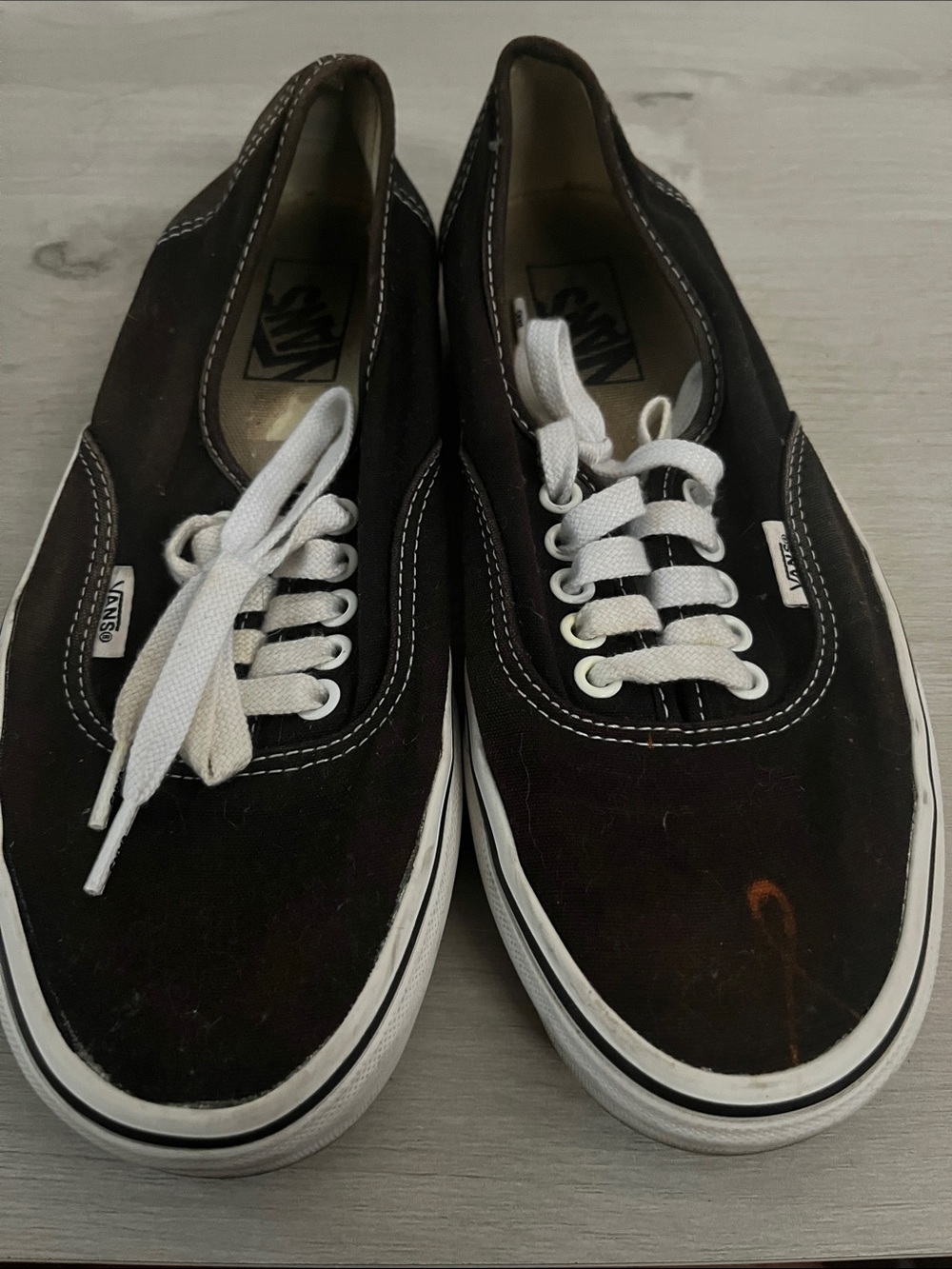 Vans Black Canvas Low-Top Sneakers with White Laces